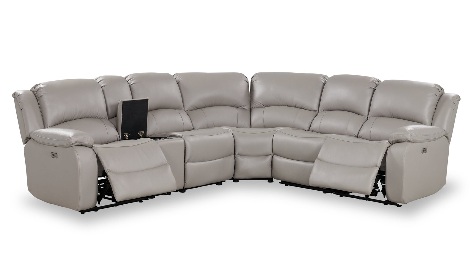 marcel-6-piece-genuine-leather-reclining-sectional-grey - Image 4