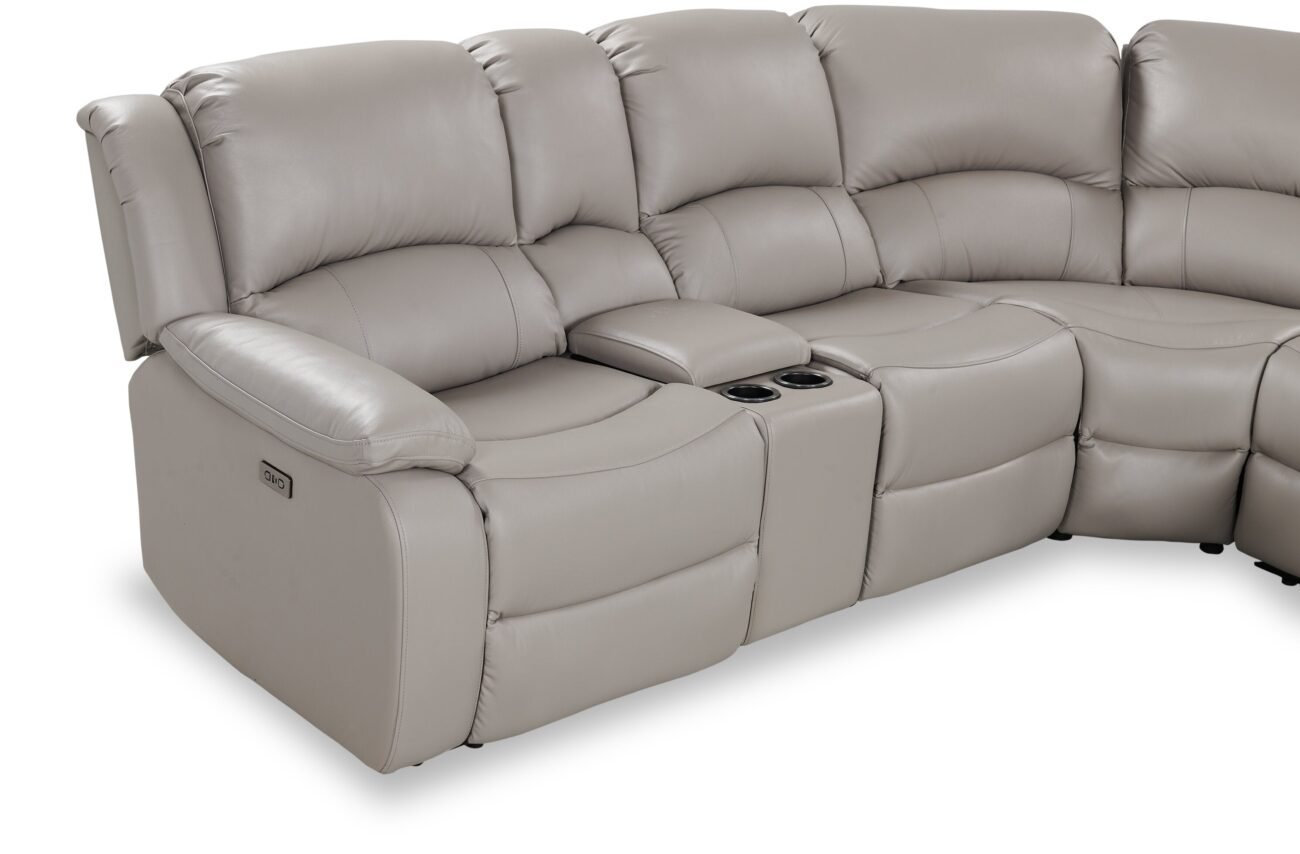 marcel-6-piece-genuine-leather-reclining-sectional-grey - Image 5