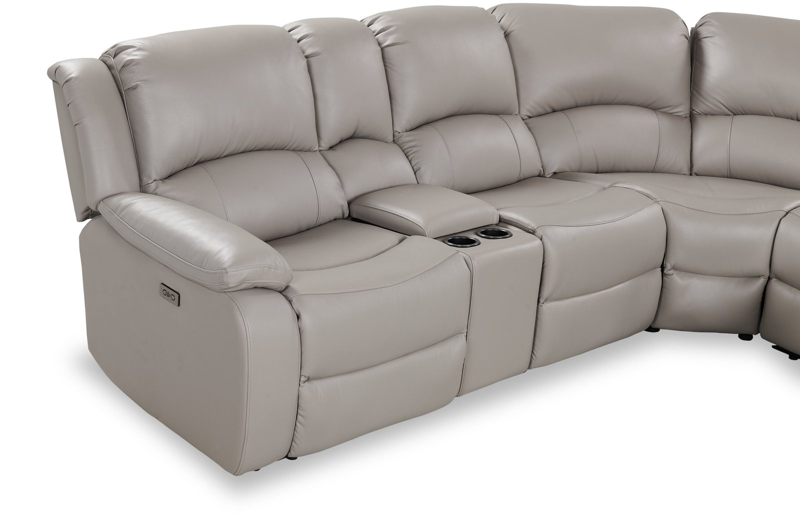 marcel-6-piece-genuine-leather-reclining-sectional-grey - Image 5